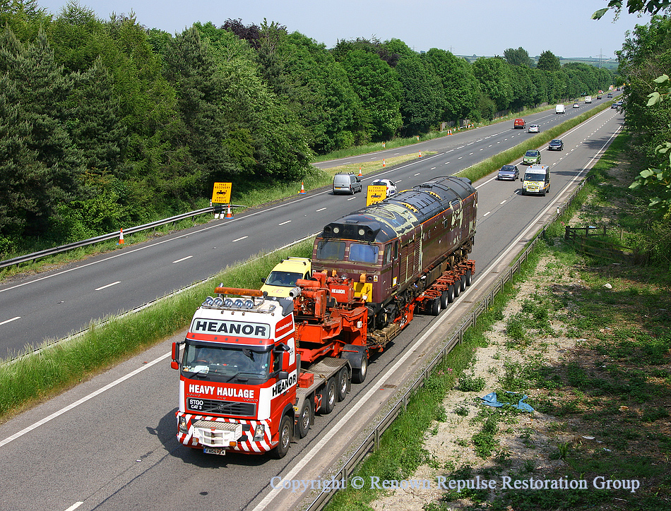 50017 on the A38 at Ivybridge