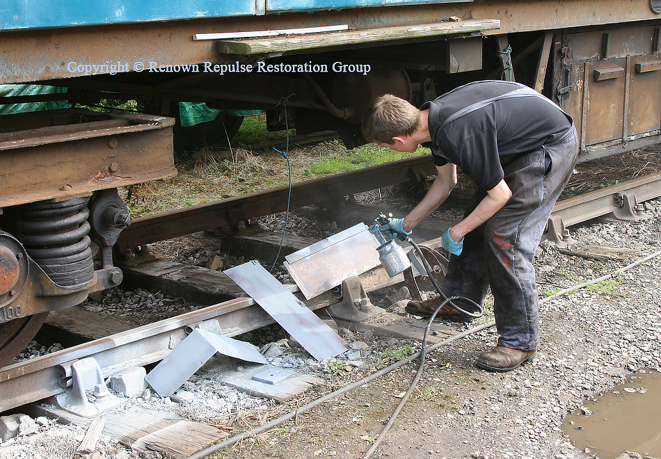 Chris Bodell doing a bit of spraying