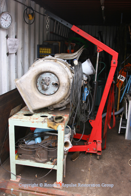 Turbocharger undergoing overhaul