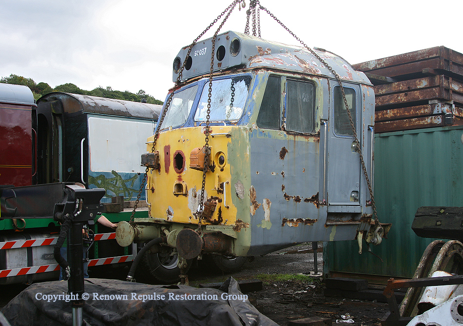 50037 cab landing at Rowsley